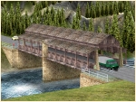 Holzbr�cke in Sommer- und Winterausf�hrung