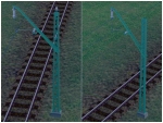 Streckenmaste und Fahrleitungsjoche der DRG
