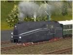 Dampfmotor- Schnellfahrtenderlok 77 1001 der DRG