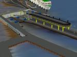 F�hrterminal mit Anleger der Deutschen Reichsbahn