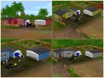 US-Bungalows und Garagen