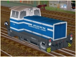 Diesellokomotive 312 150 in Privatbahn-Farbgebung