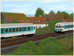 Nahverkehrssteuerwagen mintgr�n mit Karlsruher Kopf