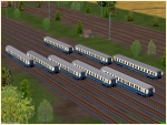 Liegewagen DB UIC-X in blau-beiger Lackierung, Set 3