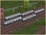 Sitzwagen DB UIC-X in blau-beiger Lackierung, Set 6