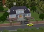 Villa mit Markise und Kellergeschoss