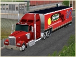 Kenworth-Truck rot mit Trailer SuziWang