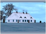 Alte Fischerh�user mit Reetdach Winter