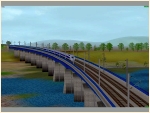 Moselbr�cken 2gleisig f�r Hochgeschwindigkeitsverkehr blaue Variante