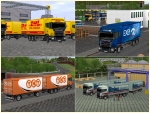 LKW-Set mit festen Koffern und passenden Anh�ngern