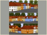 Kleinstadt-Reihenh�user in Sommer- und Winterausf�hrung