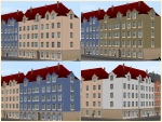 Stadtgeb�ude in verschiedenen Farben