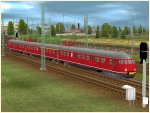 Triebwagenzug BR ET30 der DB, purpurrot