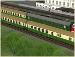 Liege- und Gep�ckwagen der DR