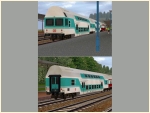 Dopelstockwagen der DR, mintgr�n teilmodernisiert