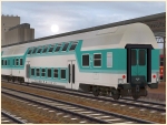 Doppelstockwagen der DR mintgr�n Vollmodernisiert