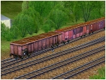 4-achsige offene G�terwagen europ�ischer Bahnen Set 1