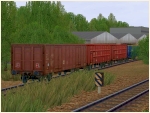 4-achsige offene G�terwagen europ�ischer Bahnen Set 2