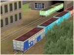 4-achsige offene G�terwagen Sonderbauart europ�ischer Bahnen