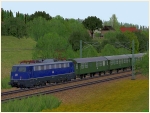 Personenzug-Set der DB E10 313 und 3-achs. Umbauwagen Epoche III