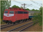 E-Lokomotiven der DBAG BR 110 orientroter Lackierung Epoche IV
