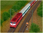 E-Lokomotiven der DBAG BR 113 orientroter Lackierung Epoche V