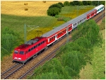 E-Lokomotiven der DBAG BR 113 verkehrsrote Lackierung Epoche V