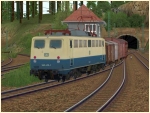 Elektrische G�terzuglokomotive BR 140 der DB in ozeanblau-beiger Farbgebung Epoche IV