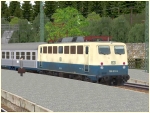 Elektrische G�terzuglokomotive BR 139 der DB in ozeanblau-beiger Farbgebung Epoche IV