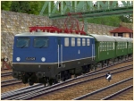 E41 mit blauer Lackierung in Epoche III der DB