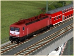 BR 114 in orientroter Farbgebung der DBAG in Epoche Vb