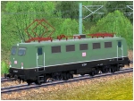 Elektrolokomotive 141 228 in gr�ner Farbgebung der DBAG in Epoche V