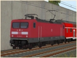 BR 112.1-der DBAG mit verkehrsroter Lackierung in Epoche V