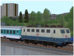 BR 141 ozenablau-beige der DBAG in Epoche V