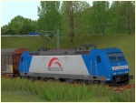 BR 185 der TX Logistik in Epoche V / VI
