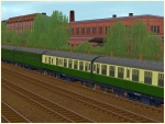 Schnellzugwagen Bulleid Serie BR gruen