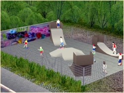  Skateboardbahn mit Figuren im EEP-Shop kaufen
