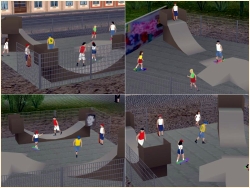  Skateboardbahn mit Figuren im EEP-Shop kaufen