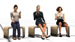 sitzende Frauen & M�nner (High-Poly im EEP-Shop kaufen Bild 6