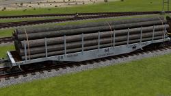  US 54 FlatCar Rungenwagen mit Holz- im EEP-Shop kaufen