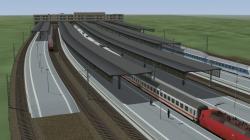 Bahnsteigdach mit seitlichen Glassc im EEP-Shop kaufen