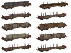 Flachwagen-Set Rmms664 der DB und D im EEP-Shop kaufen