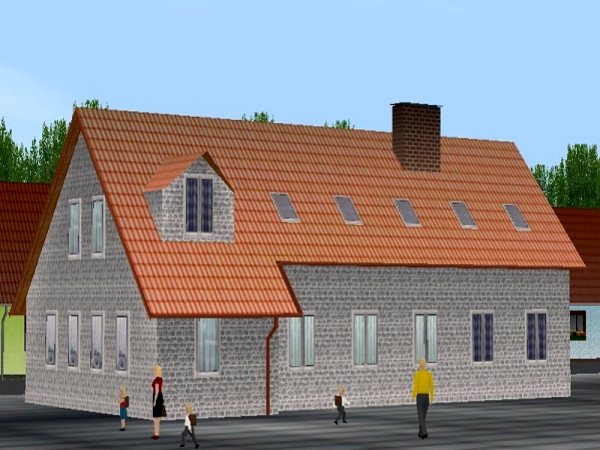 Mehrfamilienh&auml;user in Sommer- und Winterausf&uuml;hrung (AB2413 )