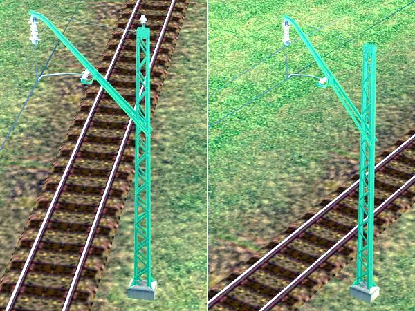 Streckenmaste und Fahrleitungsjoche der DRG (AM1411 )