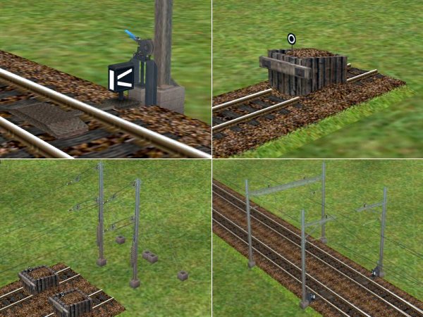 Fahrleitungsmaste und Joche der SBB (AM1418 )