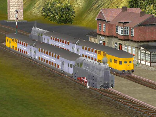 Stromlinien-Wendezug der L&uuml;beck - B&uuml;chener Eisenbahn 2. Bauserie - Erg&auml;nzungsset (AS2406 )