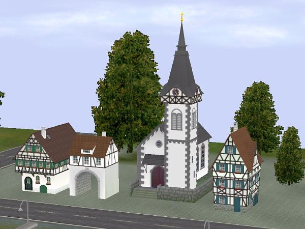 Fachwerkhaeuser Set mit Stoerchen (BH1469 )