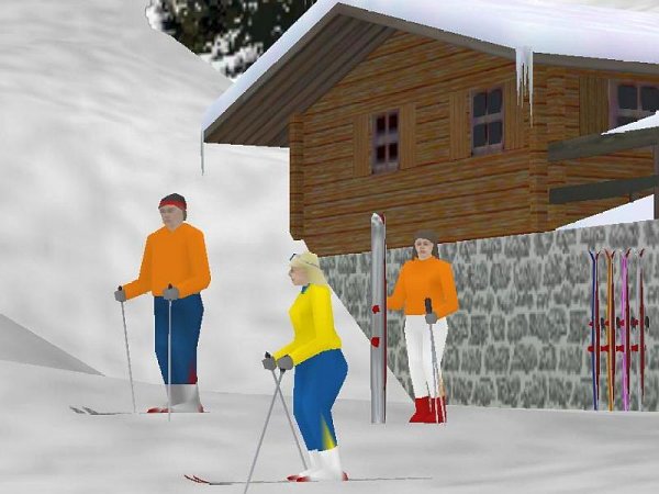 Skifahrer mit Ausr&uuml;stung Set 1 (BH1510 )