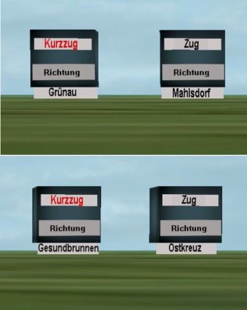 Zugzielanzeiger fuer die Berliner S - Bahn Set2 (BS1420 )