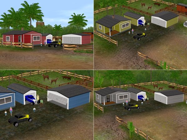 US-Bungalows und Garagen (DK1401 )
